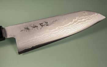 Tanaka Shigeki Aogami 2 Damascus Wa-Santoku 165mm