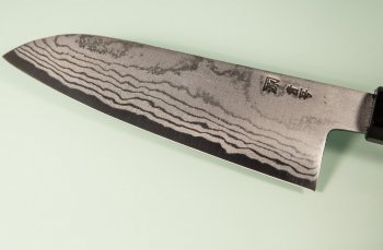 Tanaka Shigeki Aogami 2 Damascus Wa-Santoku 165mm