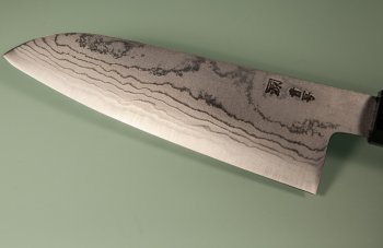 Tanaka Shigeki Aogami 2 Damascus Wa-Santoku 165mm