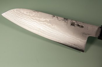 Tanaka Shigeki Aogami 2 Damascus Wa-Santoku 165mm