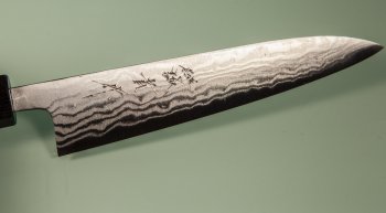 Tanaka Shigeki Aogami 2 Damascus Wa-Petty 150mm Deluxe