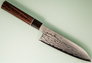 Tanaka Shigeki Aogami 2 Damascus Wa-Santoku 165mm Deluxe