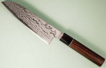 Tanaka Shigeki Aogami 2 Damascus Wa-Santoku 165mm Deluxe