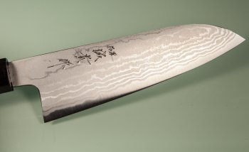 Tanaka Shigeki Aogami 2 Damascus Wa-Santoku 165mm Deluxe