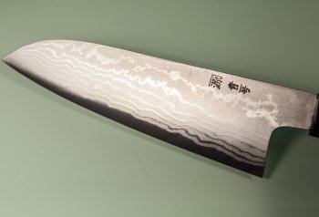 Tanaka Shigeki Aogami 2 Damascus Wa-Santoku 165mm Deluxe