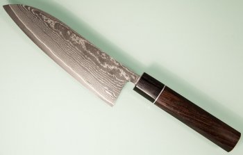 Tanaka Shigeki R2 Damascus Wa-Santoku 170mm Deluxe