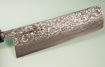 Tanaka Shigeki R2 Damascus Wa-Nakiri 165mm Walnuss