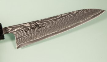 Tanaka Shigeki R2 Damascus Wa-Petty 135mm Walnuss