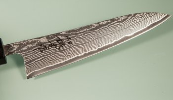 Tanaka Shigeki R2 Damascus Wa-Petty 135mm Walnuss