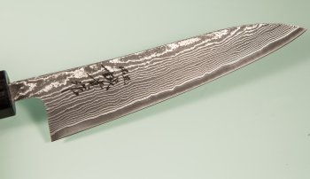 Tanaka Shigeki R2 Damascus Wa-Petty 135mm Walnuss