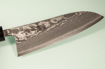 Tanaka Shigeki R2 Damascus Wa-Santoku 170mm Walnuss