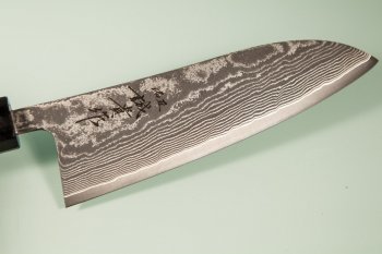 Tanaka Shigeki R2 Damascus Wa-Santoku 170mm Walnuss