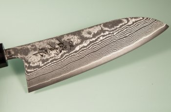 Tanaka Shigeki R2 Damascus Wa-Santoku 170mm Walnuss