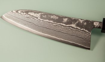 Tanaka Shigeki R2 Damascus Wa-Santoku 170mm Walnuss