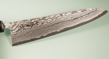 Tanaka Shigeki R2 Damascus Wa-Gyuto 210mm Walnuss