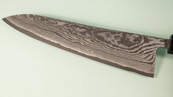 Tanaka Shigeki R2 Damascus Wa-Gyuto 210mm Walnuss