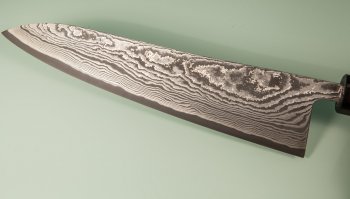 Tanaka Shigeki R2 Damascus Wa-Gyuto 210mm Walnuss