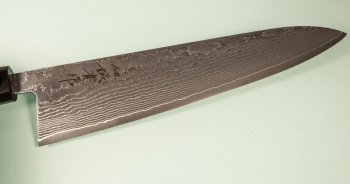 Tanaka Shigeki R2 Damascus Wa-Gyuto 240mm Walnuss