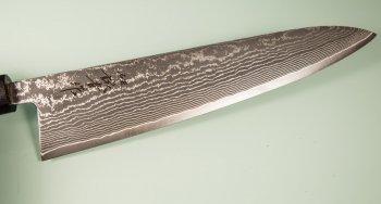 Tanaka Shigeki R2 Damascus Wa-Gyuto 240mm Walnuss