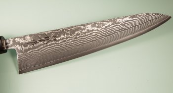 Tanaka Shigeki R2 Damascus Wa-Gyuto 240mm Walnuss