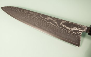 Tanaka Shigeki R2 Damascus Wa-Gyuto 240mm Walnuss