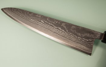 Tanaka Shigeki R2 Damascus Wa-Gyuto 240mm Walnuss