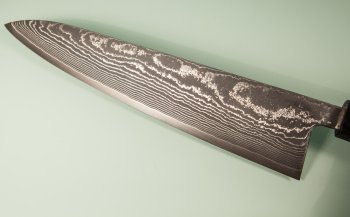 Tanaka Shigeki R2 Damascus Wa-Gyuto 240mm Walnuss