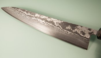 Tanaka Shigeki R2 Damascus Wa-Gyuto 270mm Walnuss
