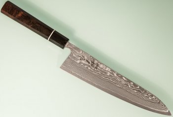 Tanaka Shigeki R2 Damascus Wa-Gyuto 210mm Ebony