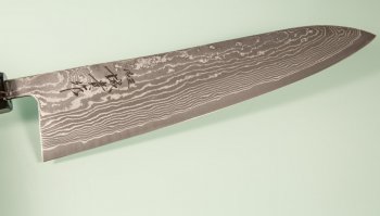 Tanaka Shigeki R2 Damascus Wa-Gyuto 210mm Ebony