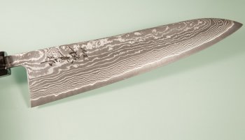 Tanaka Shigeki R2 Damascus Wa-Gyuto 210mm Ebony