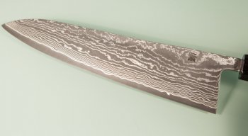 Tanaka Shigeki R2 Damascus Wa-Gyuto 210mm Ebony