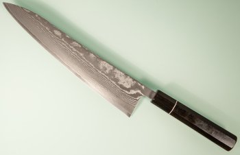 Tanaka Shigeki R2 Damascus Wa-Gyuto 270mm Ebony