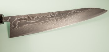Tanaka Shigeki R2 Damascus Wa-Gyuto 270mm Ebony