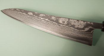 Tanaka Shigeki R2 Damascus Wa-Gyuto 270mm Ebony