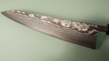 Tanaka Shigeki R2 Damascus Wa-Gyuto 270mm Ebony