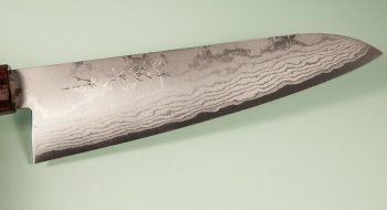 Tanaka Shigeki VG-10 Damascus Wa-Gyuto 190mm Keyaki