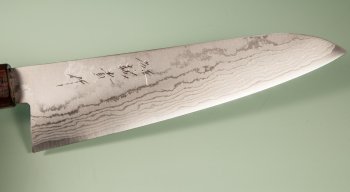 Tanaka Shigeki VG-10 Damascus Wa-Gyuto 190mm Keyaki