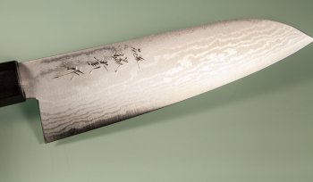 Tanaka Shigeki VG-10 Damascus Wa-Santoku 165mm Deluxe