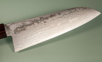 Tanaka Shigeki VG-10 Damascus Wa-Santoku 165mm Keyaki