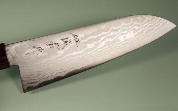 Tanaka Shigeki VG-10 Damascus Wa-Santoku 165mm Keyaki