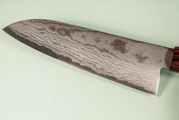 Tanaka Shigeki VG-10 Damascus Wa-Santoku 165mm Keyaki