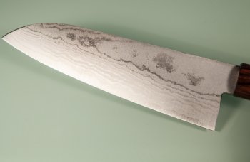 Tanaka Shigeki VG-10 Damascus Wa-Santoku 165mm Keyaki