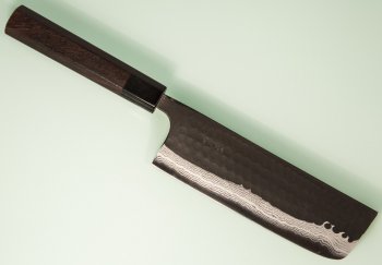 Yamamoto AS Tsuchi Kuro Damascus Wa-Nakiri 165mm