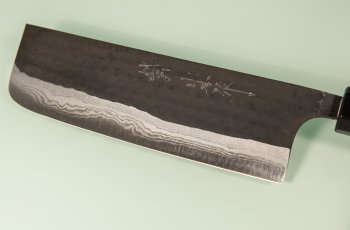 Yamamoto AS Tsuchi Kuro Damascus Wa-Nakiri 165mm