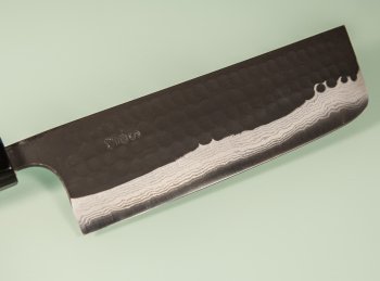 Yamamoto AS Tsuchi Kuro Damascus Wa-Nakiri 165mm