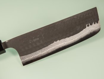 Yamamoto AS Tsuchi Kuro Damascus Wa-Nakiri 165mm