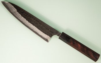 Yamamoto AS Tsuchi Kuro Damascus Wa-Gyuto 185mm