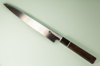Tanaka Shigeki Aogami 2 Damascus Sashimi 230mm Ebony