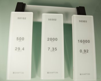 Shapton Glass Stones 3er Set #500/#4000/#8000 mit Halter